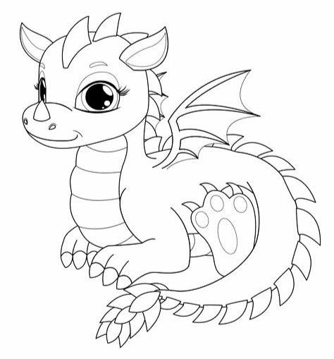 простой рисунок дракона для срисовки 7