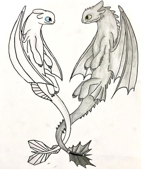 рисунок дракона карандашом для срисовки начинающих 3