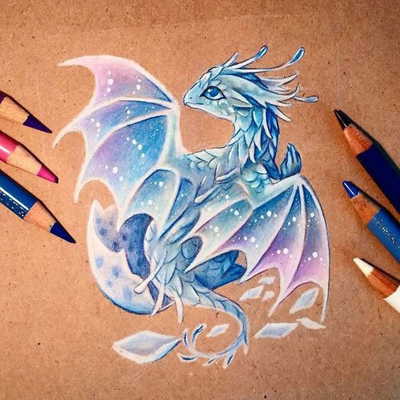дракон рисунок карандашом для срисовки