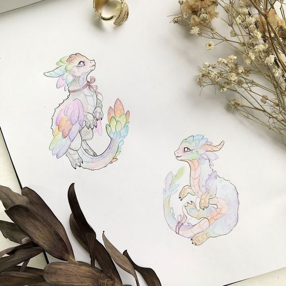 красивые рисунки дракона для срисовки 3