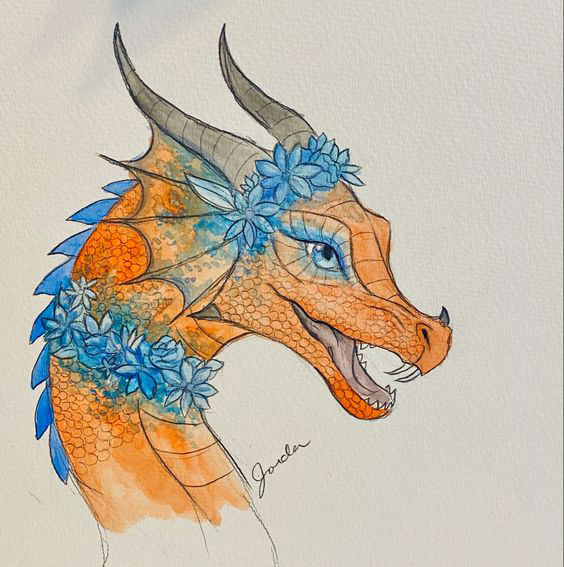 дракон рисунок карандашом для срисовки легкий