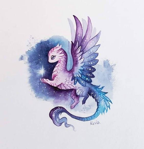 рисунки драконов для срисовки легкие и красивые 2