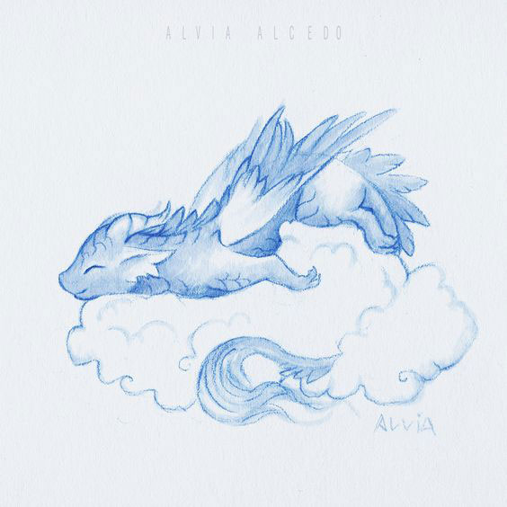 рисунки драконов для срисовки легкие и красивые 9