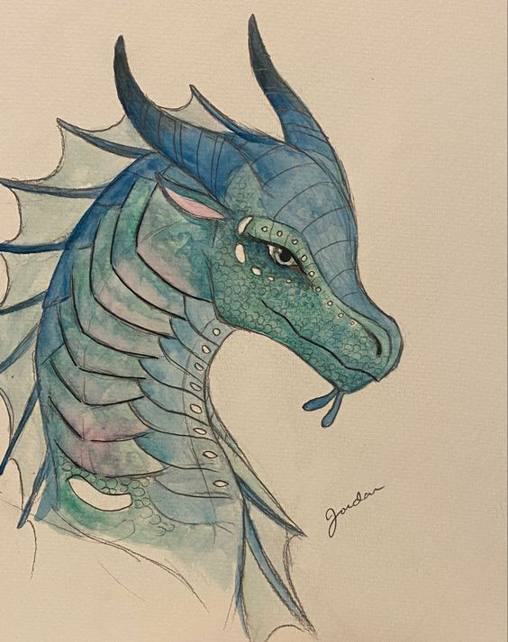 милый рисунок дракона для срисовки 3