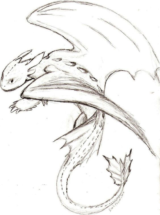 милый рисунок дракона для срисовки 10