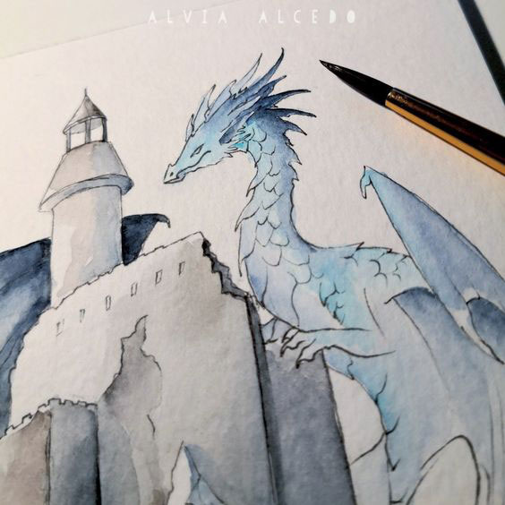 рисунки драконов карандашом для срисовки красивые