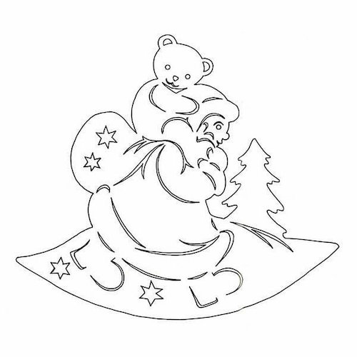 Дед Мороз и Снегурочка шаблоны для вырезания из бумаги к Новому году