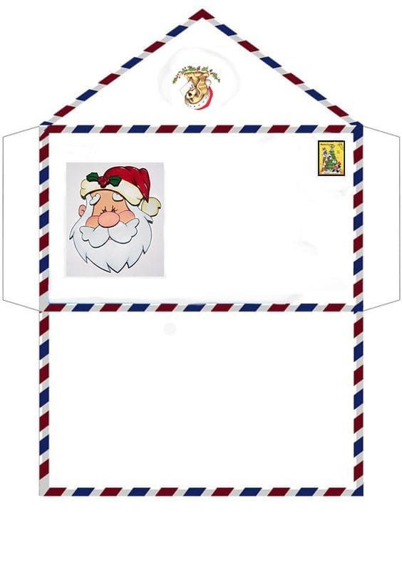 конверт для письма от ребенка к Деду Морозу распечатать 6