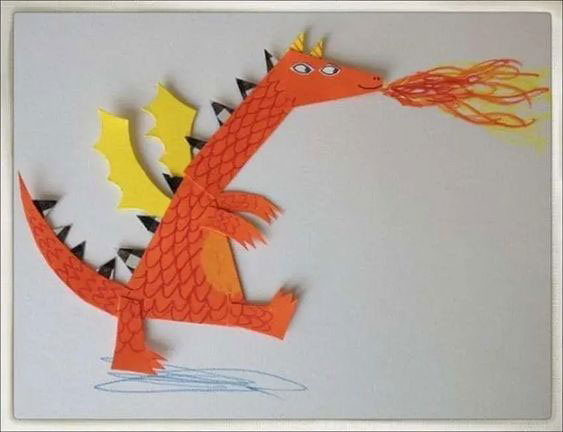 Аппликация дракон для детей на Новый год 4