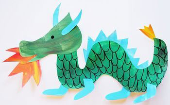 Аппликация дракон для детей на Новый год 5