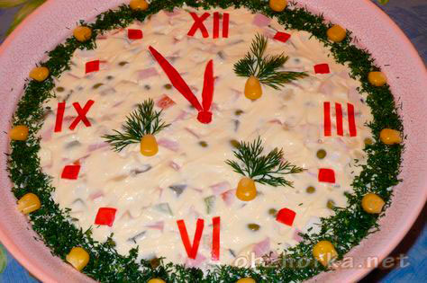 как украсить салат на Новый год фото 8