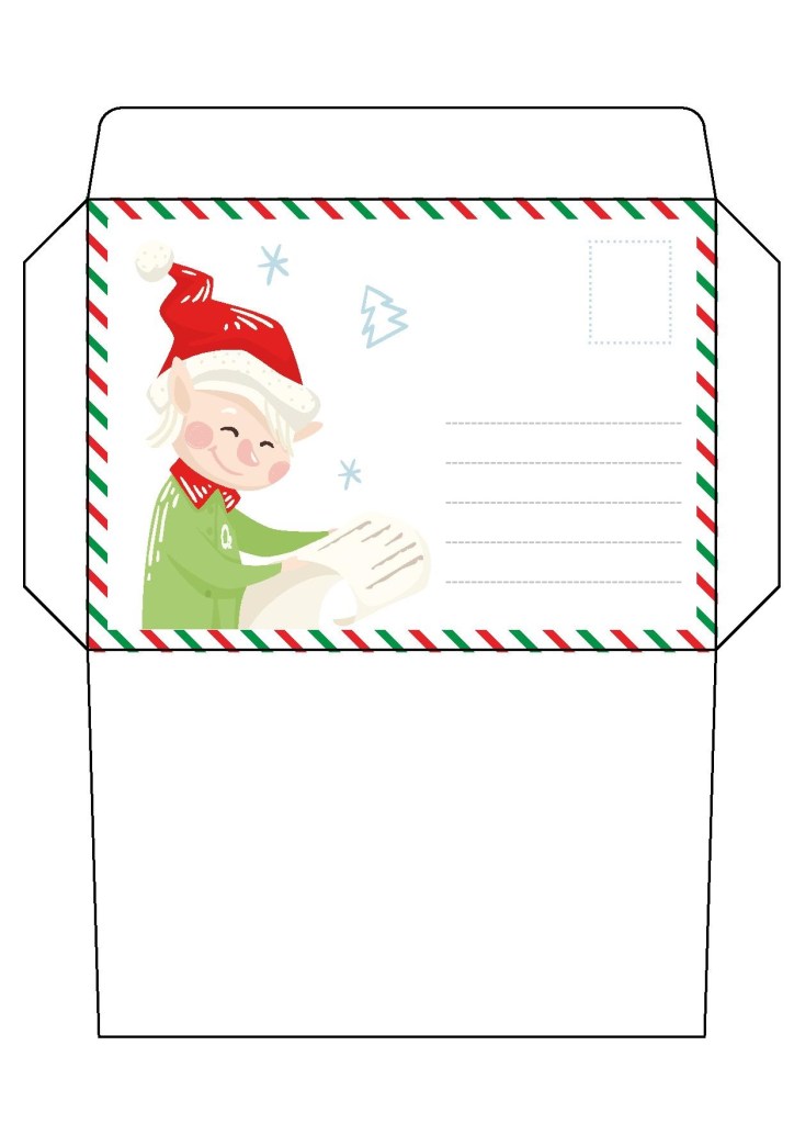 красивый конверт своими руками для Деда Мороза 6