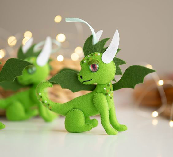 поделки елочные игрушки в виде дракона 9
