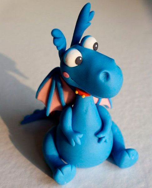 поделка символ года дракон из пластилина для детей 5