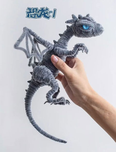 игрушка дракон своими руками на елку новогодняя поделка 10