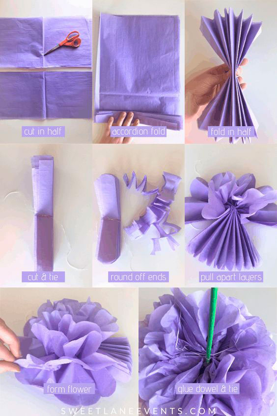 как сделать цветы из бумажных салфеток