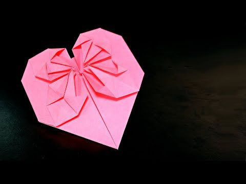 как сделать сердце из бумаги оригами 11