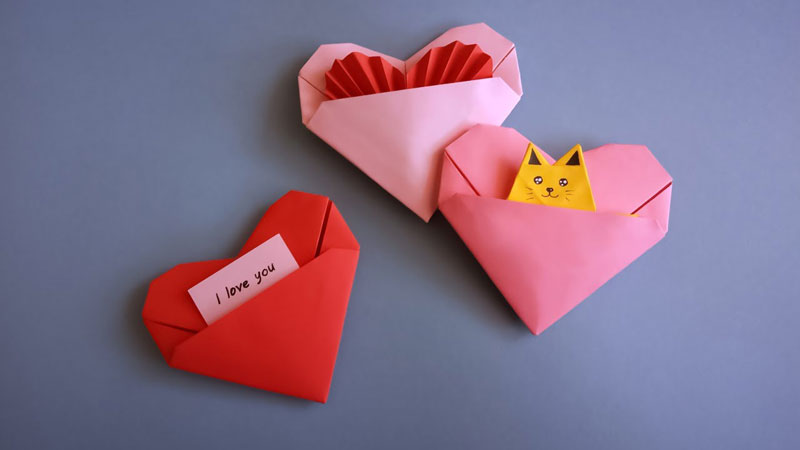 сердце оригами из бумаги своими руками 4