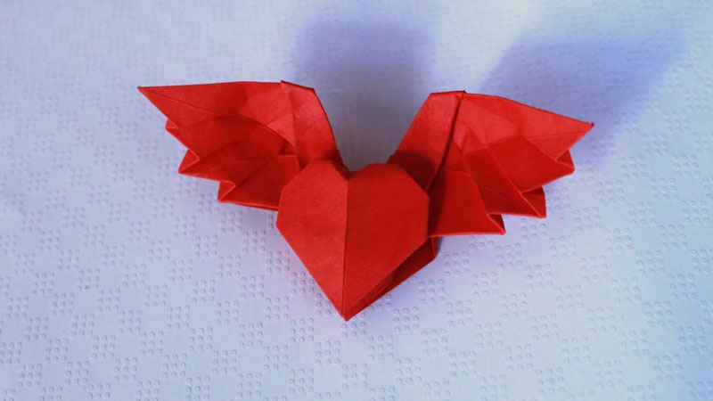 сердце оригами из бумаги своими руками 5