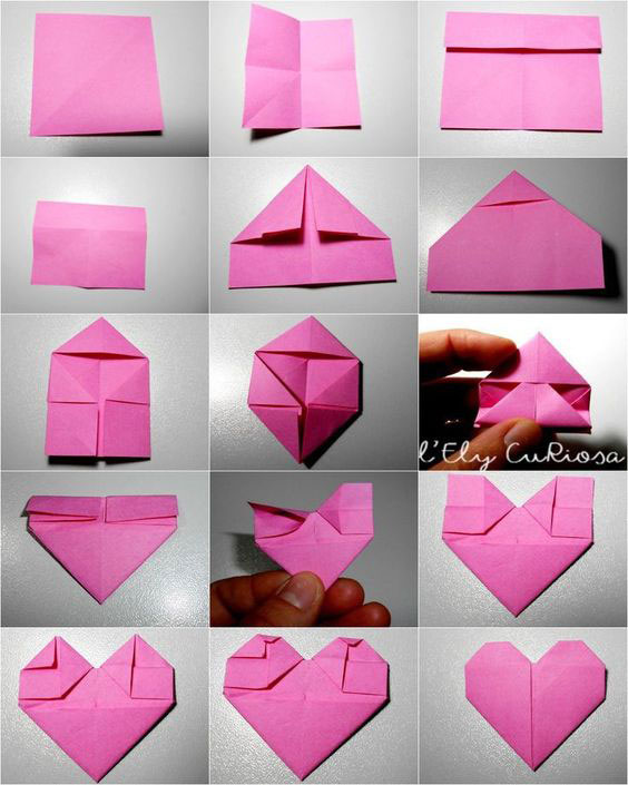 как сделать сердце из бумаги оригами 8
