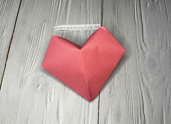 оригами сердце из бумаги объемное 9