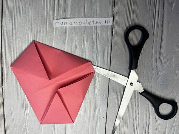 оригами сердце из бумаги объемное 7