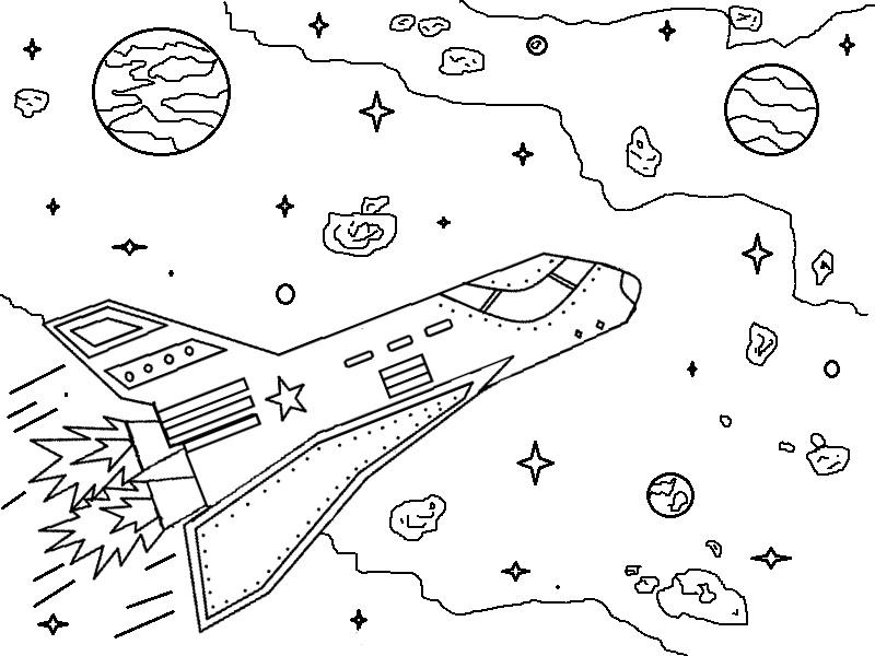 космический корабль раскраска для детей 9
