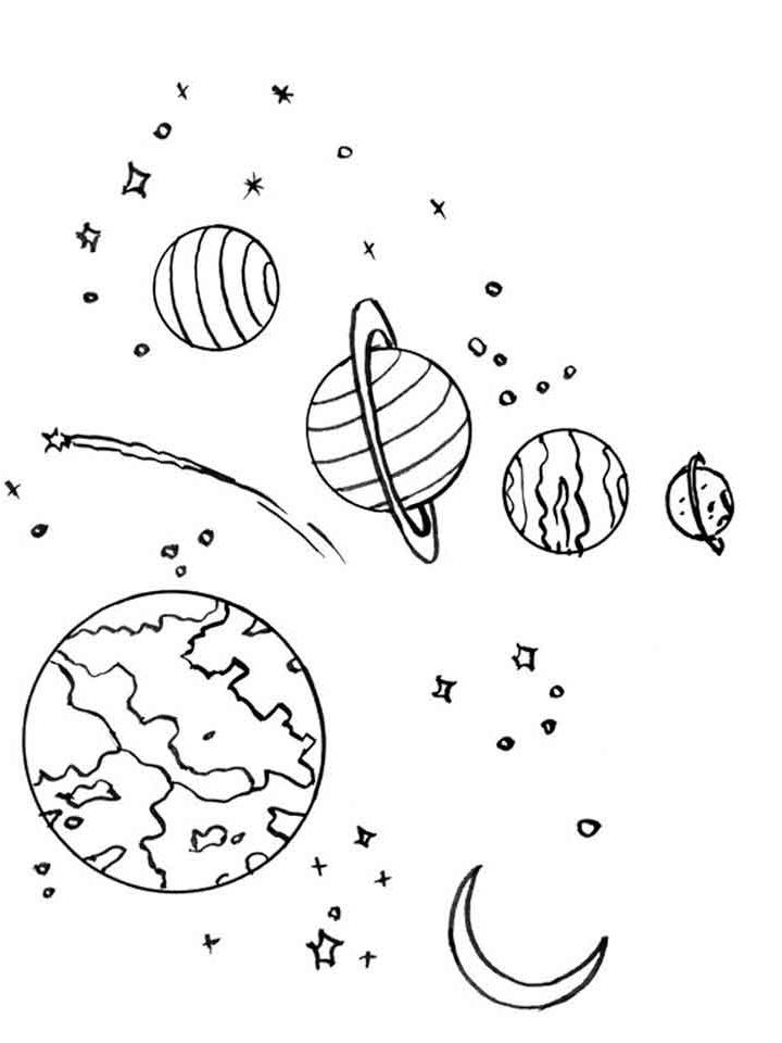 раскраска космос для детей 5-6 лет распечатать бесплатно формат а4 3