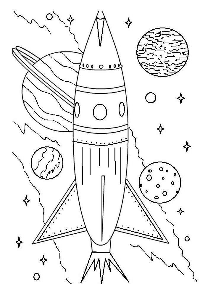 раскраска космос для детей 5-6 лет распечатать бесплатно формат а4 6