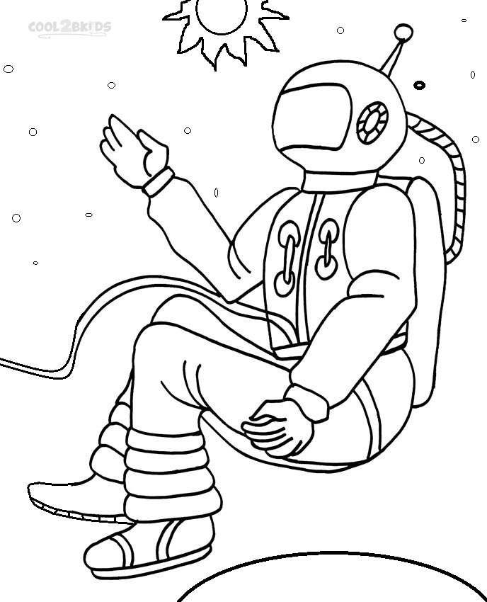 космонавт в костюме раскраска распечатать 5