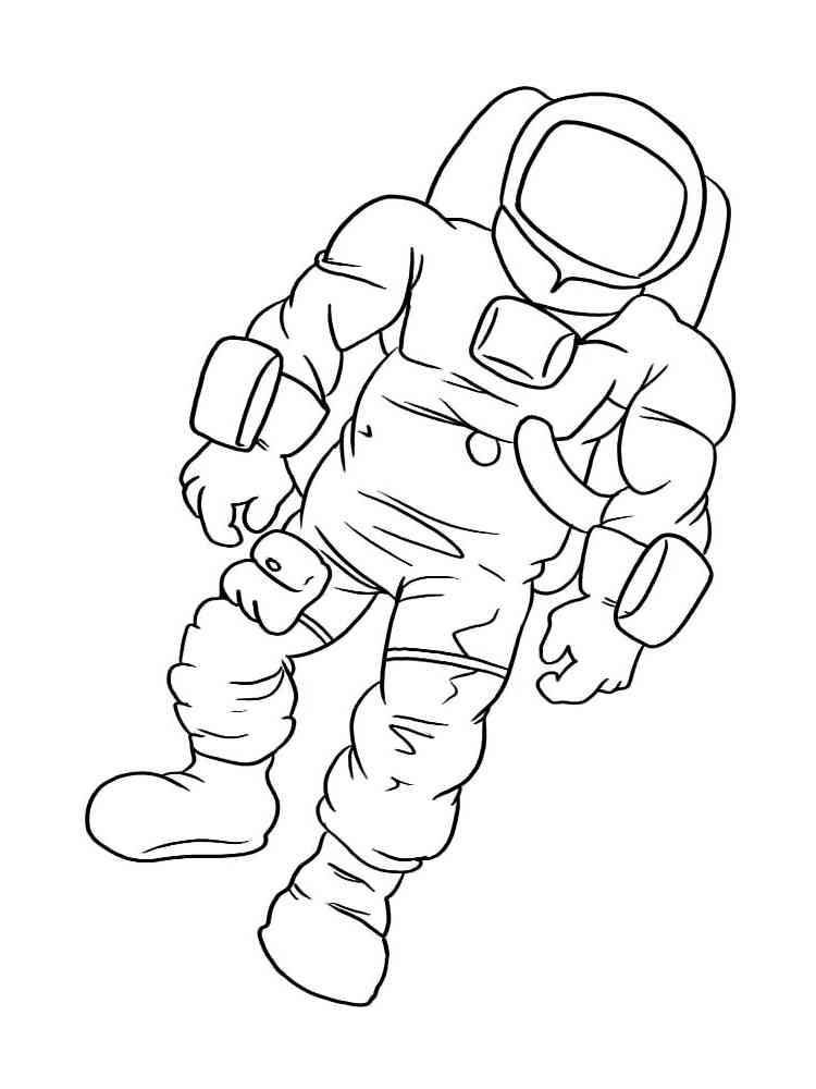 космонавт раскраска для детей распечатать 7