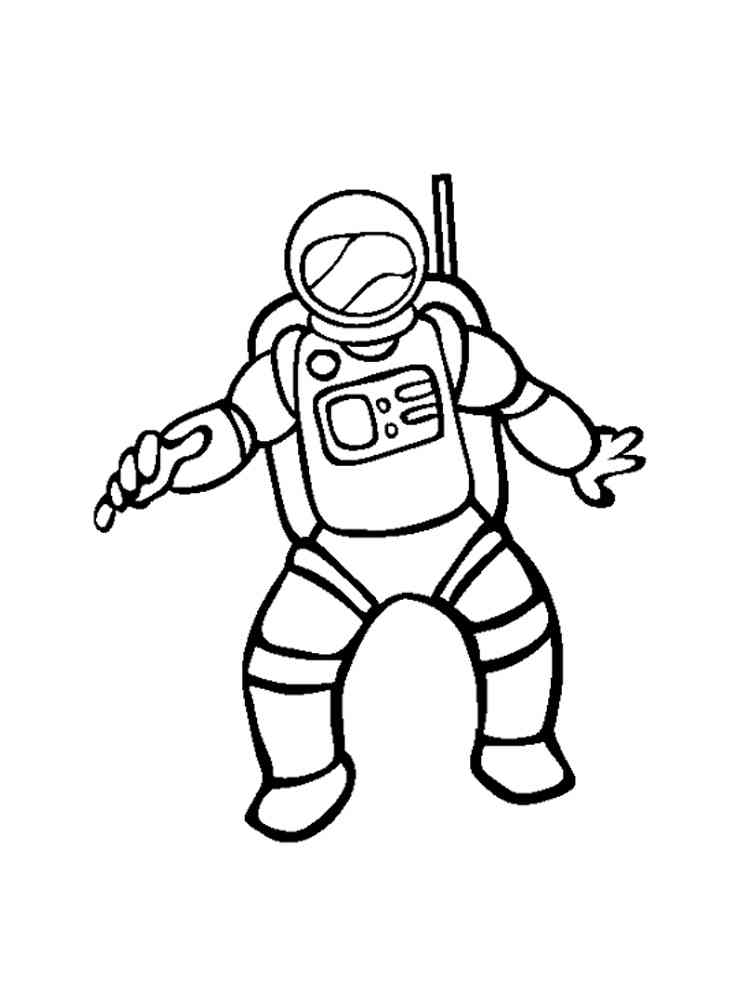 космонавт раскраска для детей распечатать 8