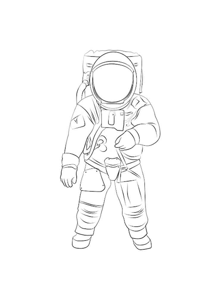 космонавт раскраска для детей распечатать 9