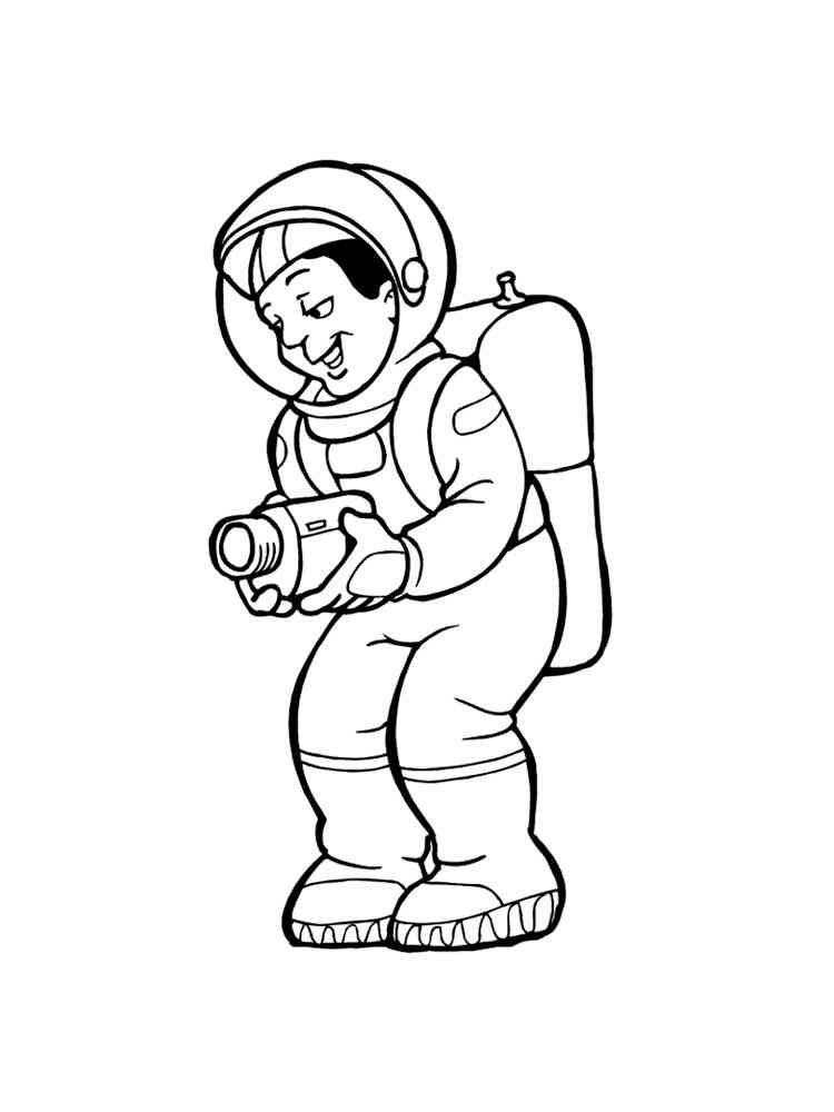 космонавт раскраска для детей 5