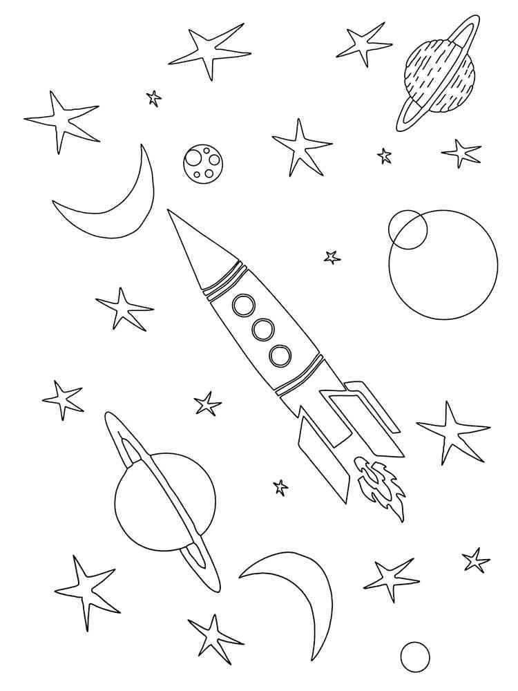 раскраска космос для детей 6-7 лет распечатать бесплатно 5