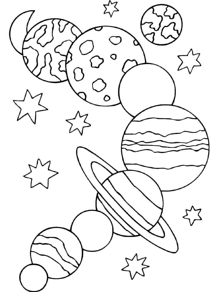 раскраска космос для детей 6-7 лет распечатать бесплатно 6