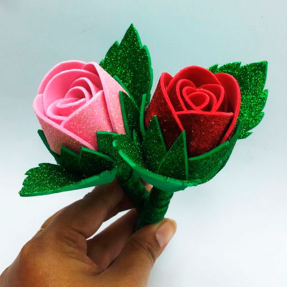 маленькие розы из фоамирана своими руками