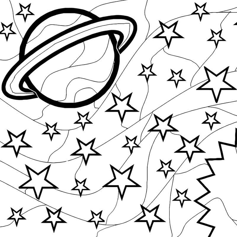 раскраска космос для детей школьного возраста 9