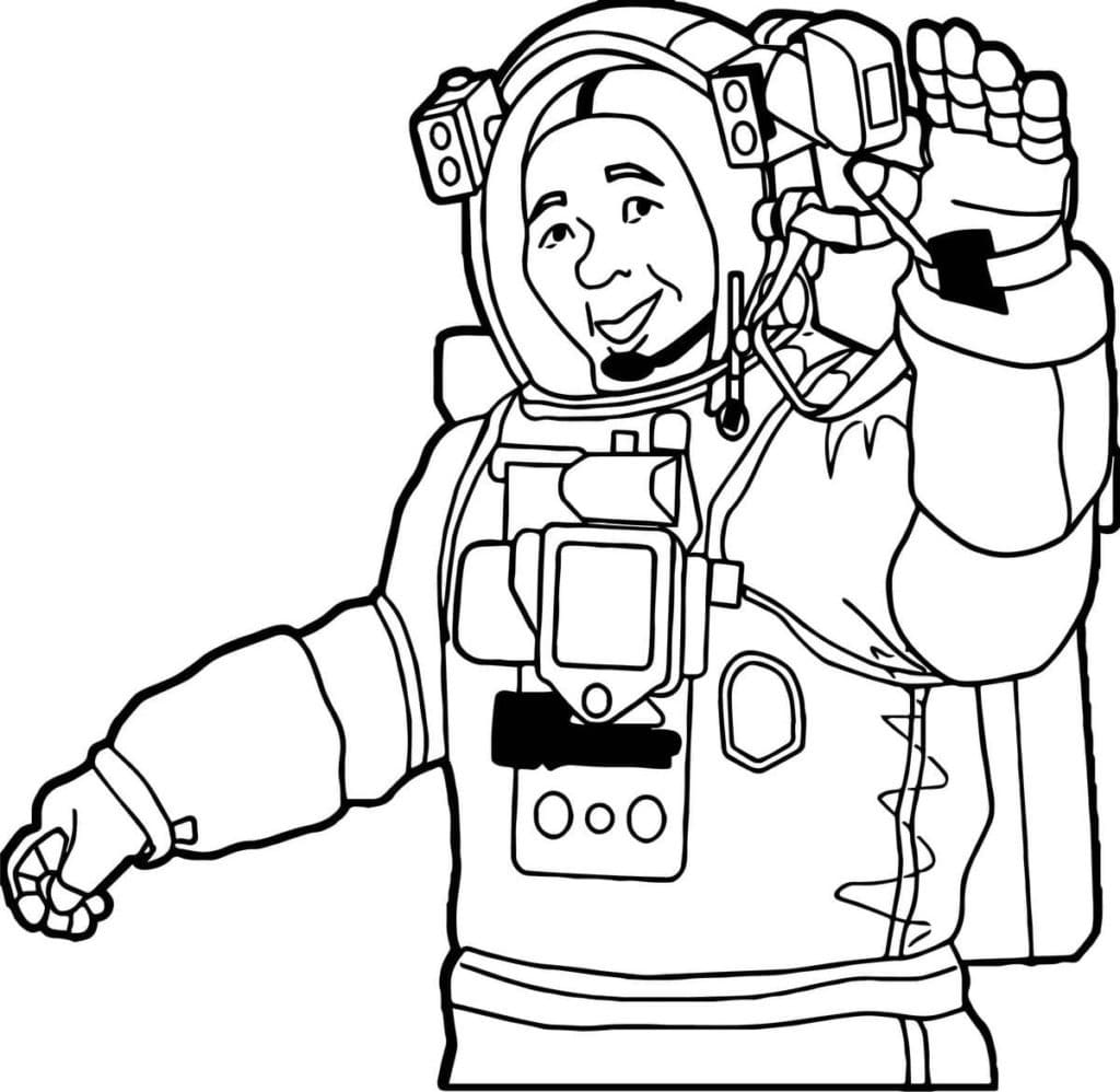 космонавт картинка раскраска для детей 7