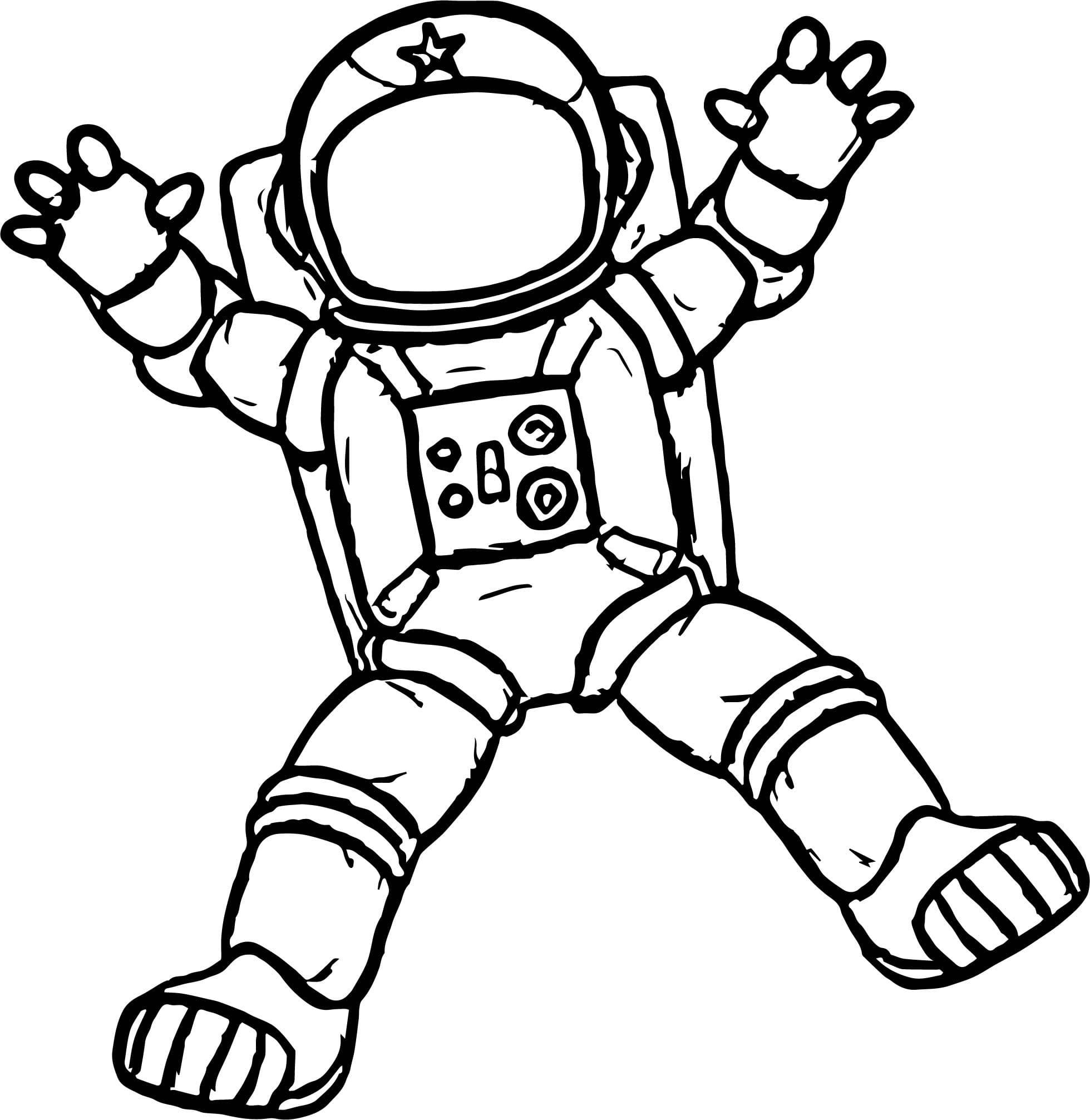 космонавт в костюме раскраска распечатать