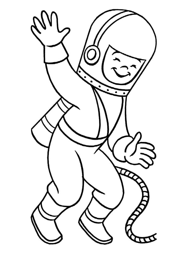 космонавт раскраска для малышей распечатать 10