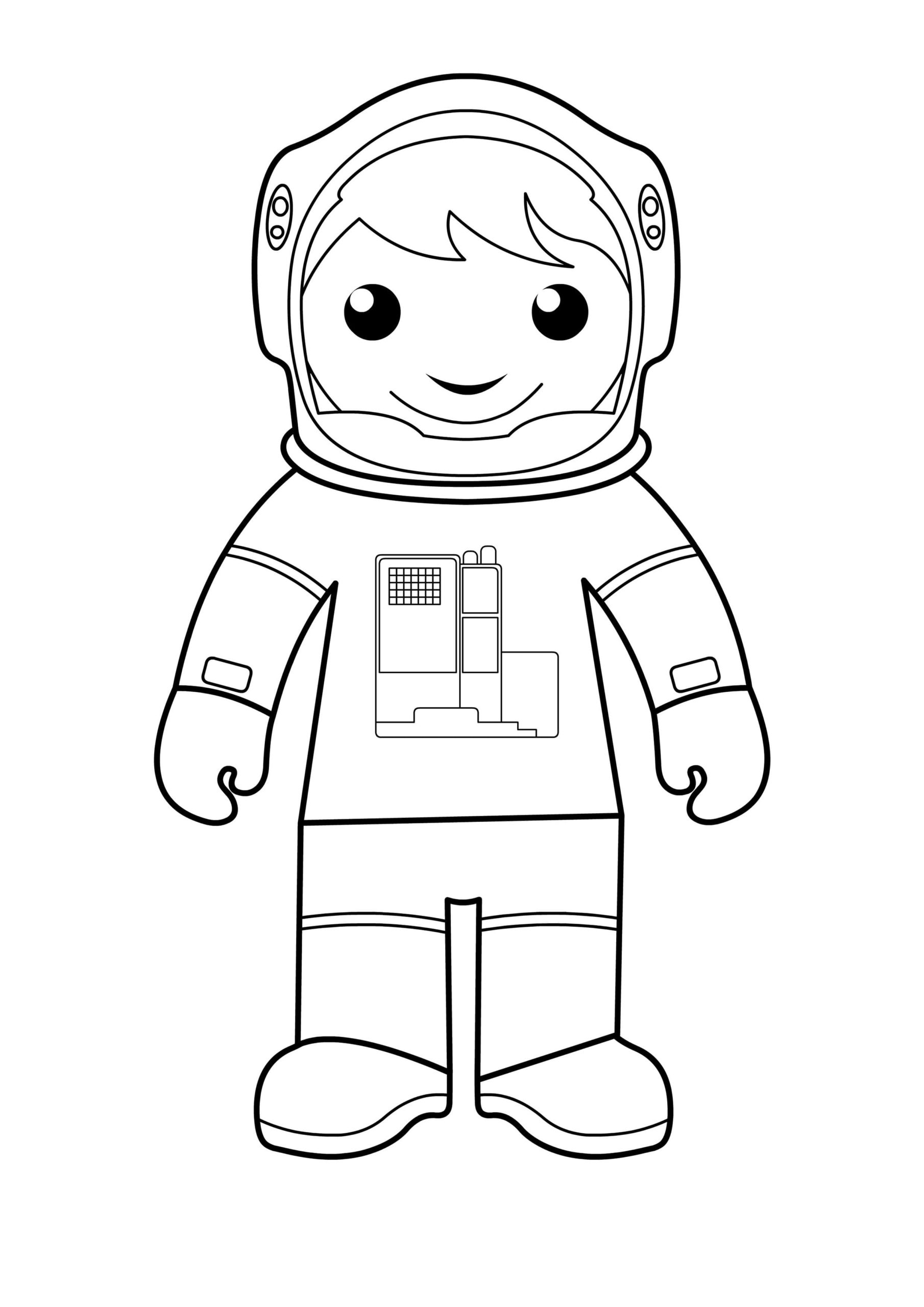космонавт раскраска для малышей распечатать 6