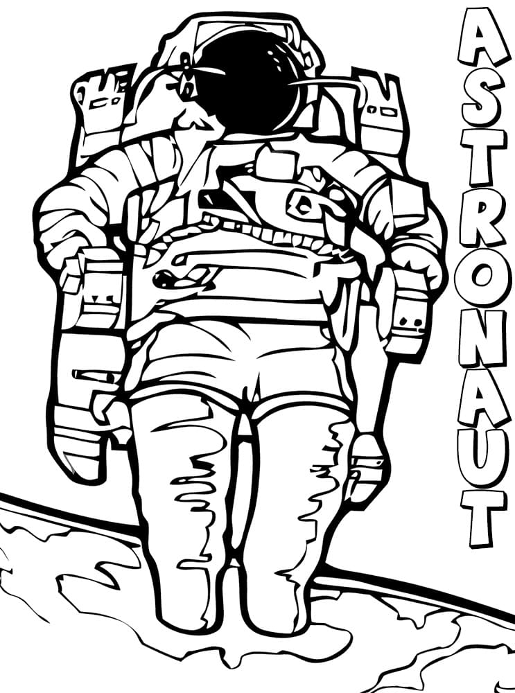 космонавт раскраска для малышей распечатать 5