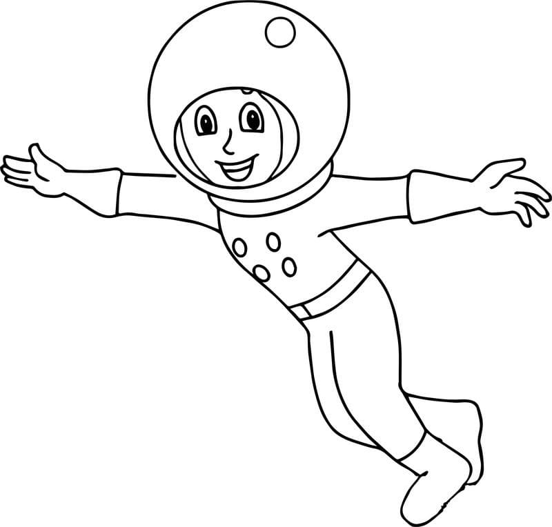 космонавт раскраска для малышей 3