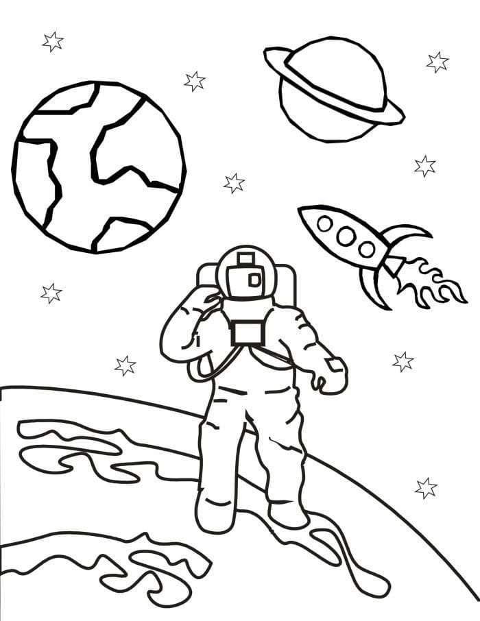 космонавт раскраска для детей 6-7 лет 3