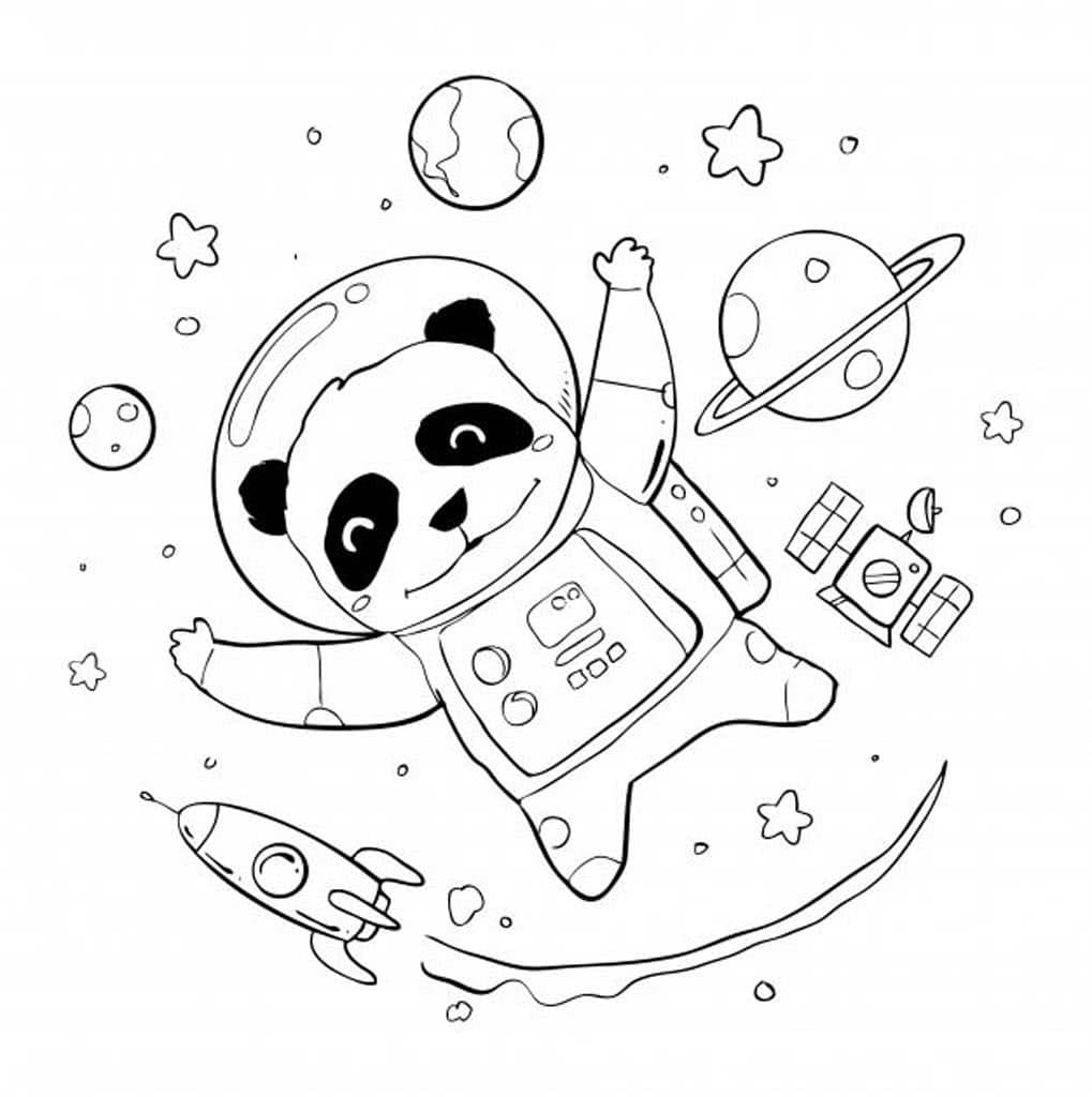 космонавт раскраска для детей распечатать шаблон 4