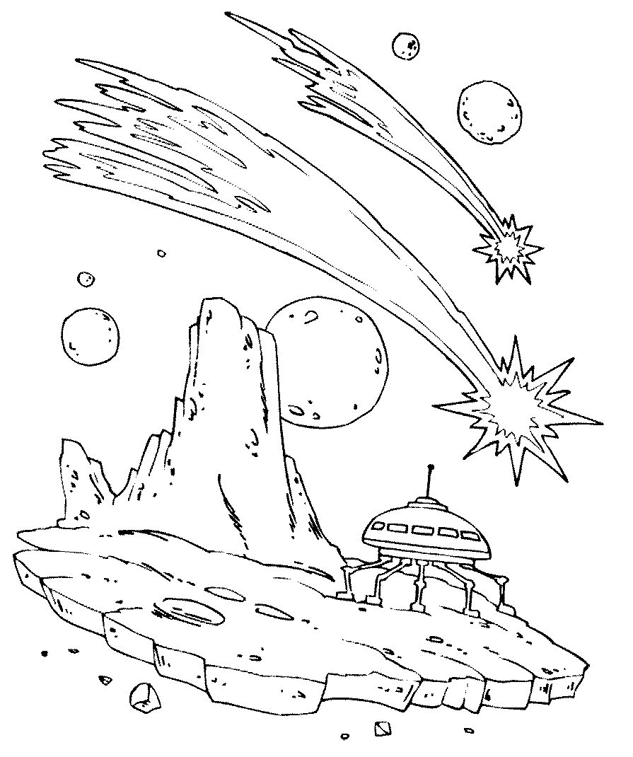 раскраска космос для детей школьного возраста 3
