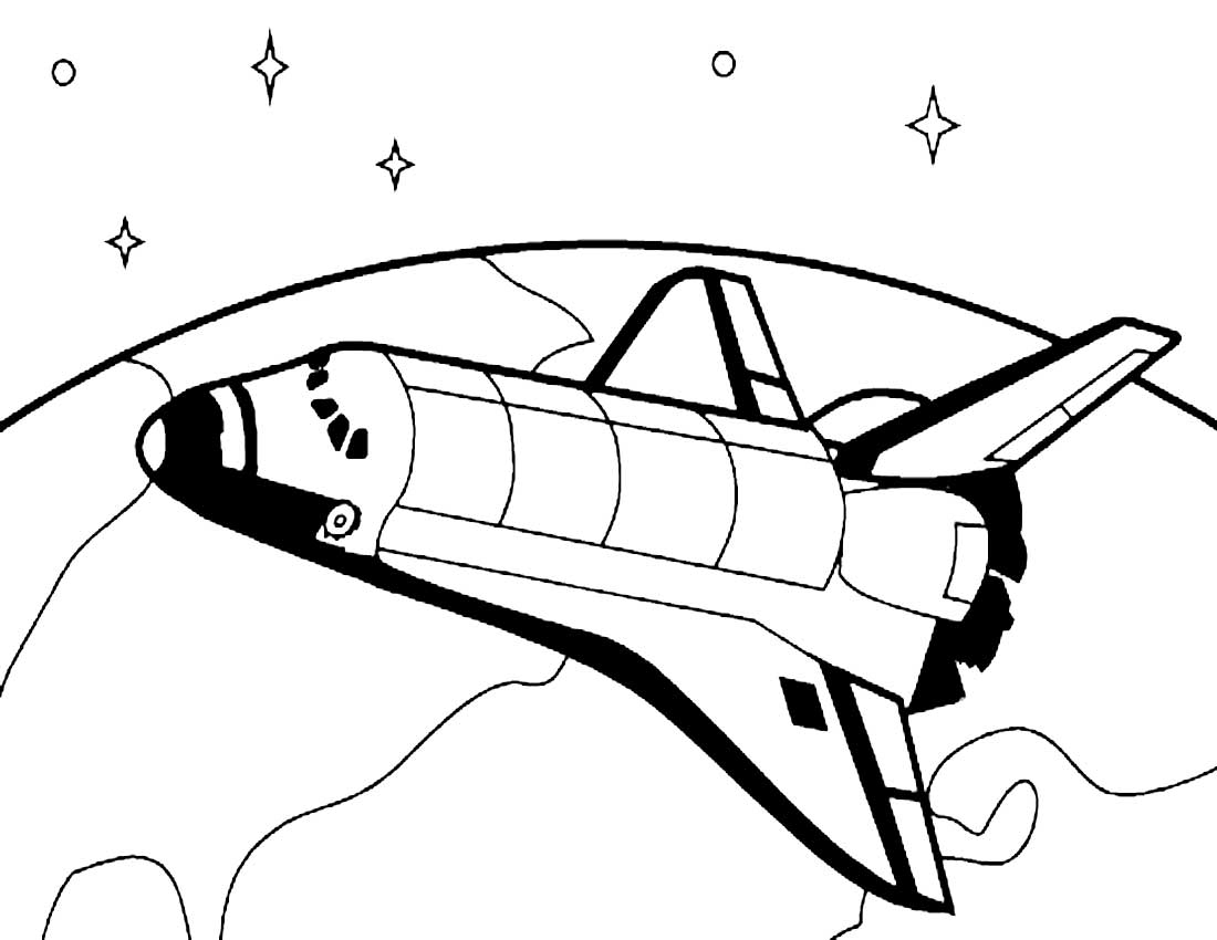 космический корабль раскраска для детей 10