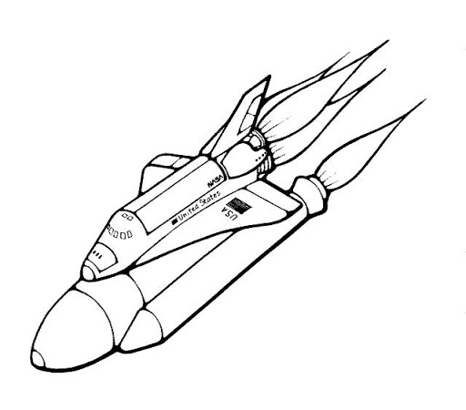 Раскраска космический корабль 7