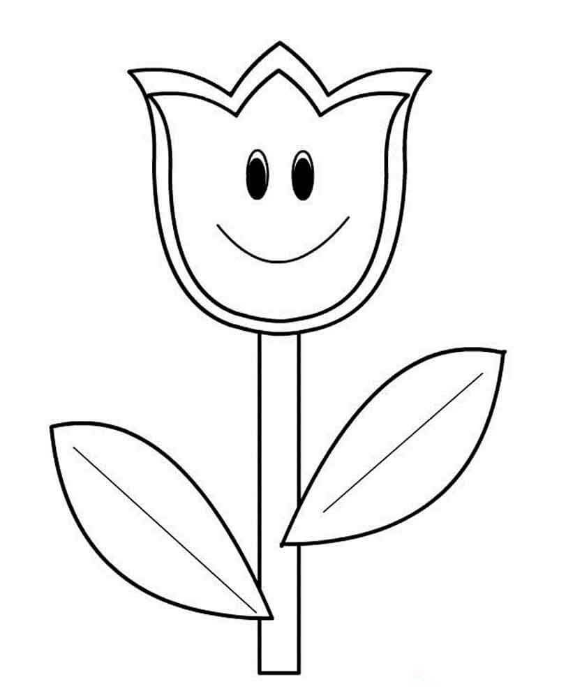 раскраска тюльпаны для детей 6-7 лет 3